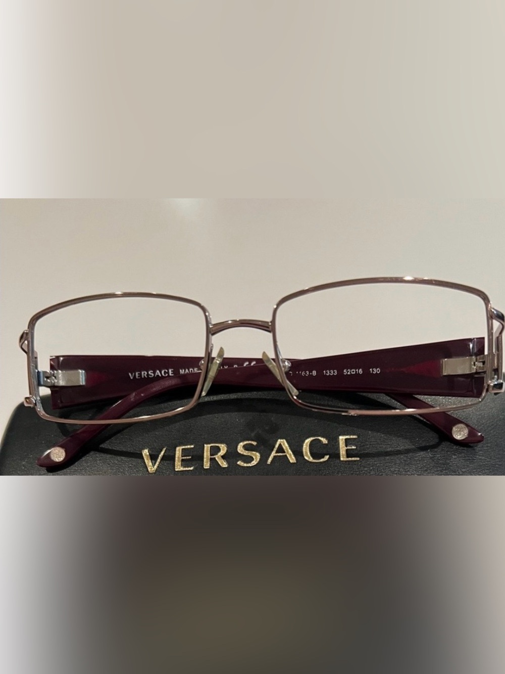 AUTHENTIC VERSACE FRAME original burgundy gold